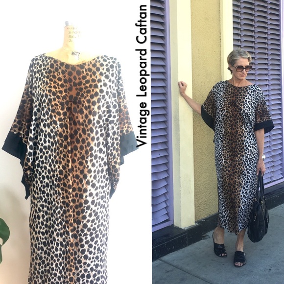 leopard print caftan